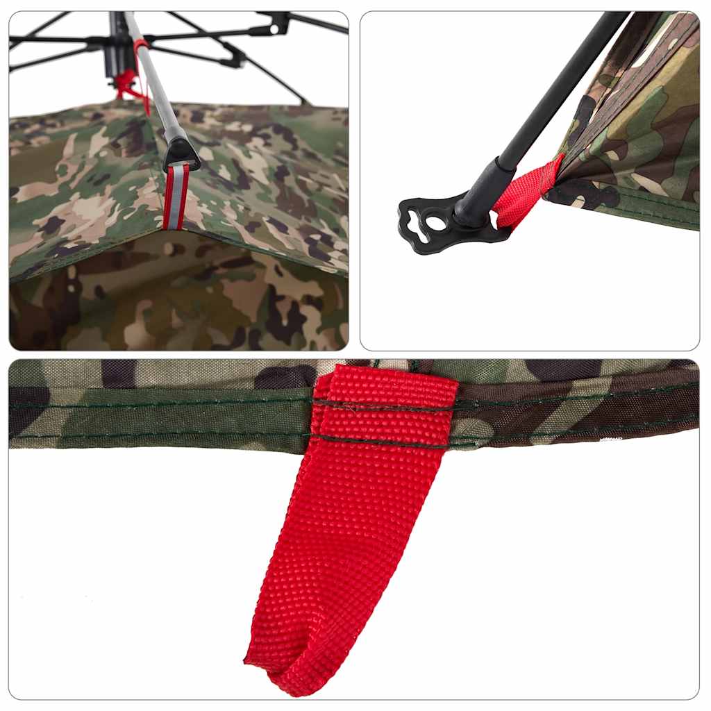 Cort de pescuit pentru 4 persoane, camuflaj, setare rapidă