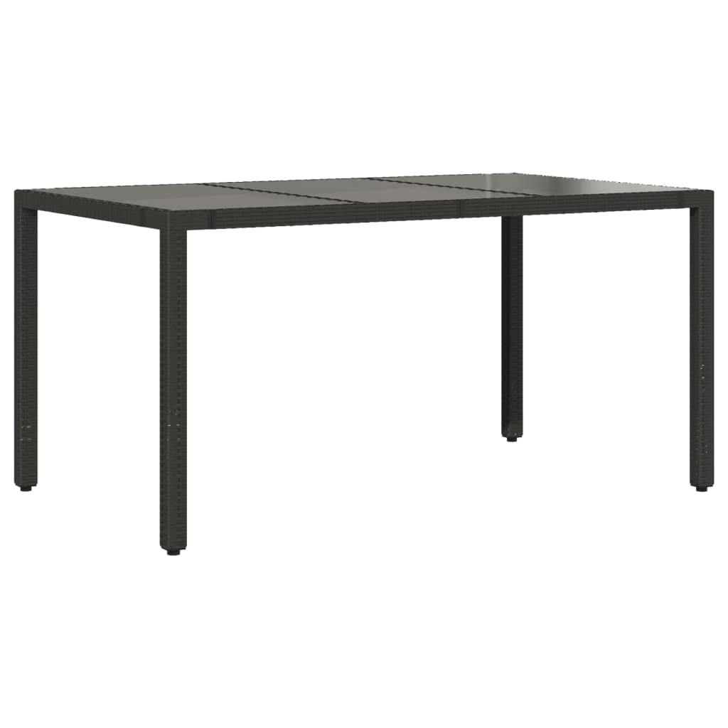 Set mobilier de grădină cu perne, 5 piese, negru, poliratan