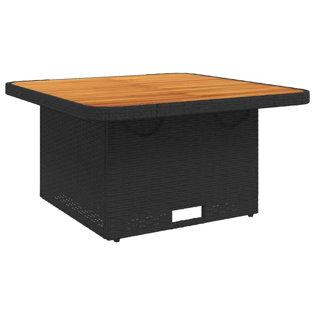 Set mobilier de grădină cu perne, 5 piese, negru, poliratan