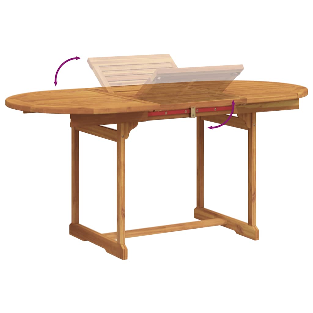 Set mobilier de grădină, 5 piese, lemn masiv acacia/textilenă