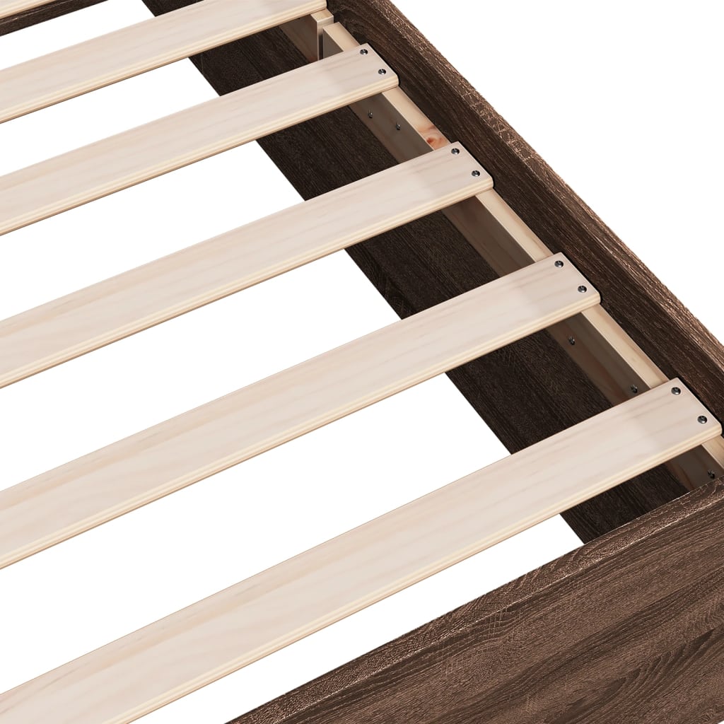 Cadru de pat, stejar maro, 90x190 cm, lemn prelucrat
