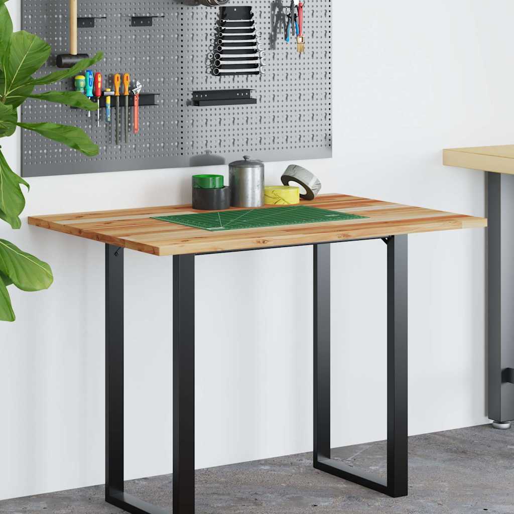 Blat de birou finisat cu ulei, 80x70x2 cm, lemn masiv acacia