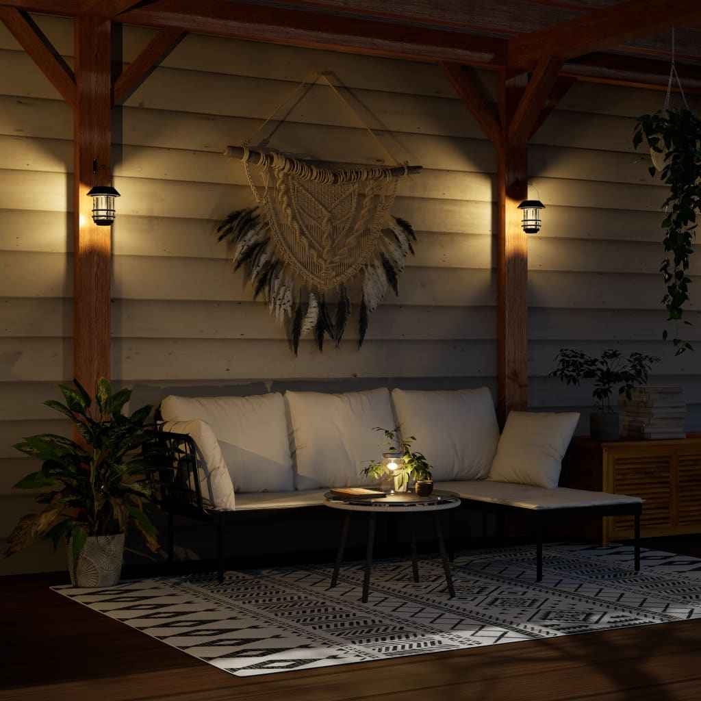 Felinare solare de perete de exterior 4 buc. alb