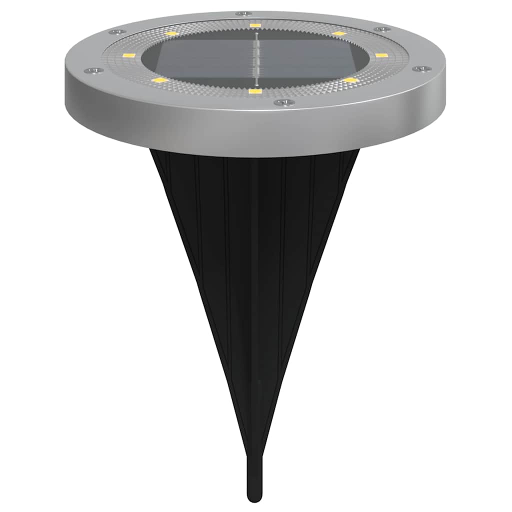 Lămpi solare cu țăruși de sol pentru exterior, 4 buc. alb cald