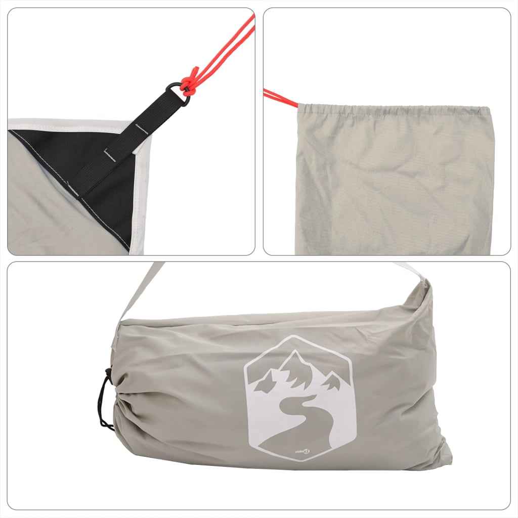 Baldachin de plajă cu ancore de nisip, gri, 214x236 cm