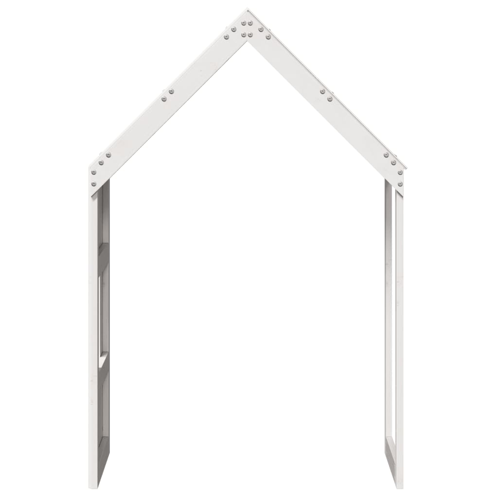 Acoperiș Pat Copii, alb, 60x89x134,5 cm Lemn Mass Pin