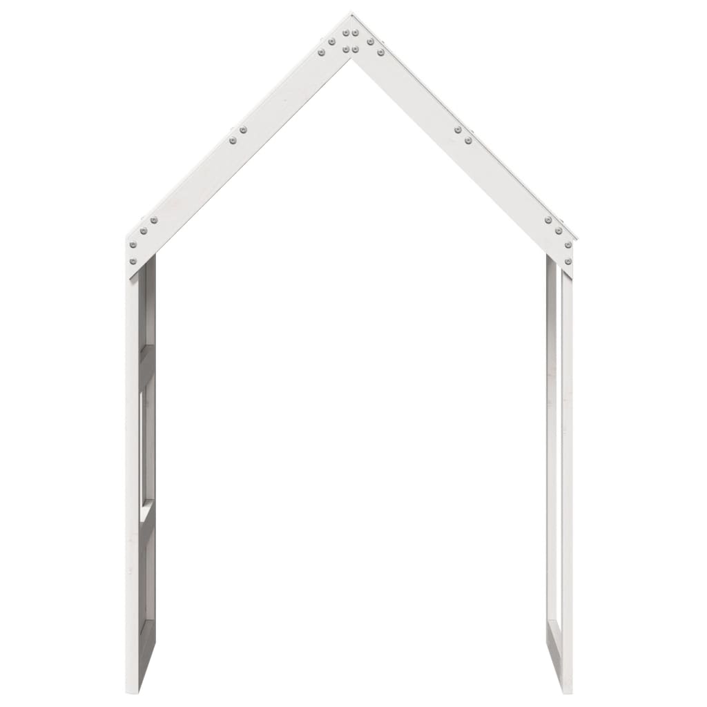 Acoperiș Pat Copii, alb, 55x99x139,5 cm Lemn Mass Pin