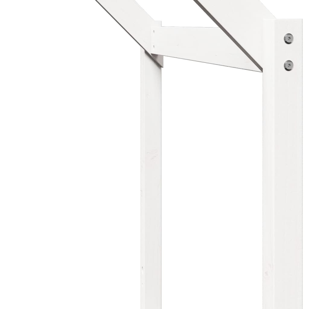 Acoperiș Pat Copii, alb, 213x95,5x144,5 cm Lemn Mass Pin