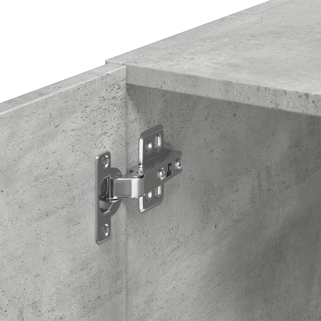 Dulap depozitare slim gri beton 40x42,5x225 cm lemn prelucrat