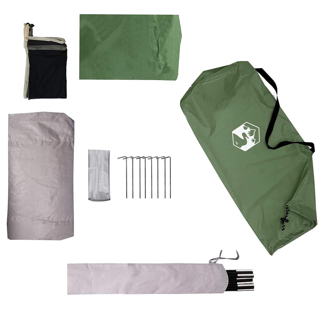 Cort de camping pentru 1 persoană, verde, impermeabil