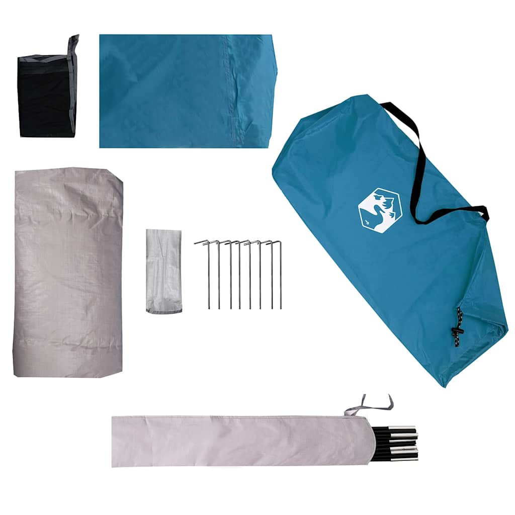 Cort de camping pentru 1 persoană, albastru, impermeabil