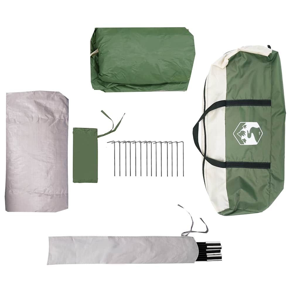 Cort de familie Igloo pentru 6 persoane, verde rezistent la apă