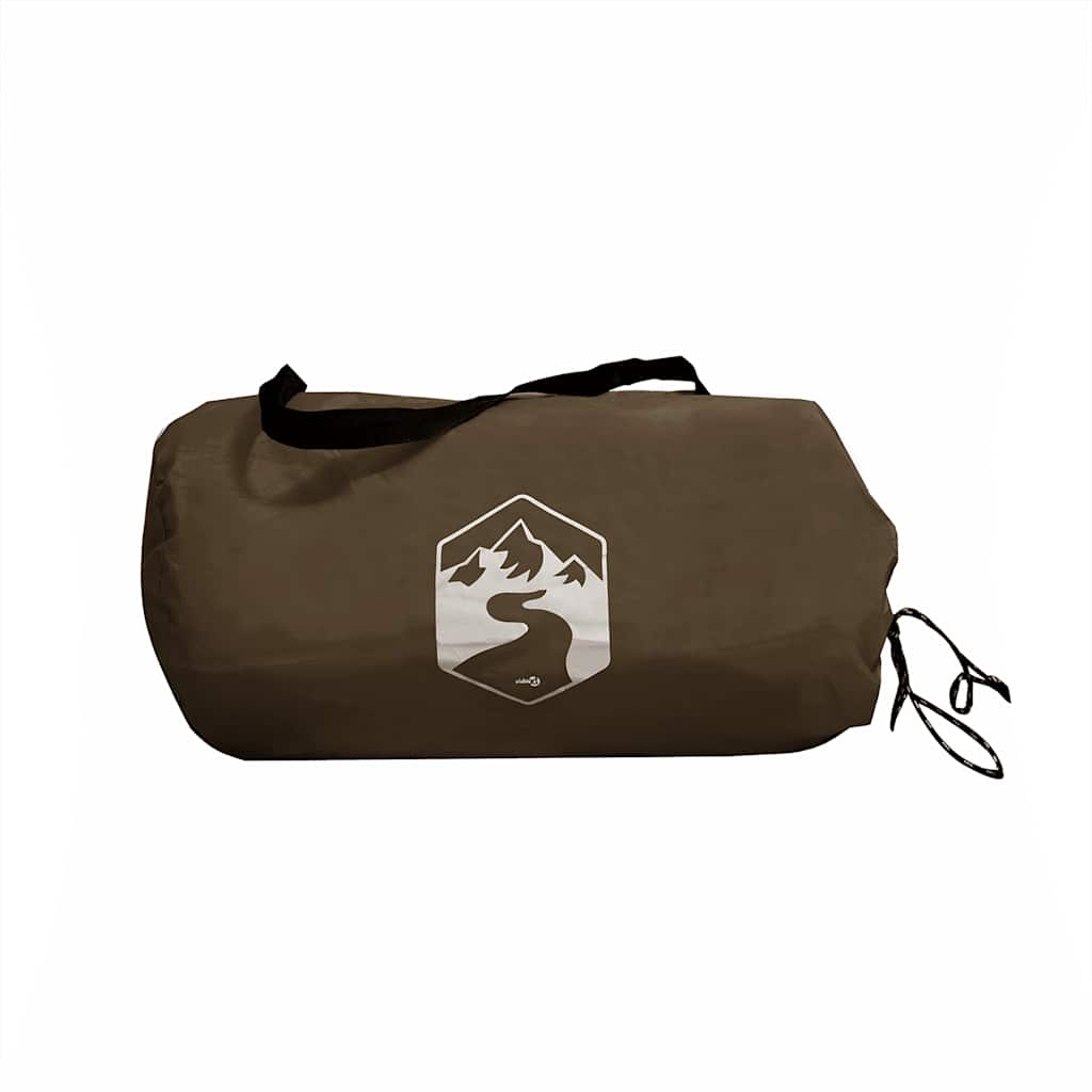 Prelată de camping, maro, 366x306 cm, impermeabilă