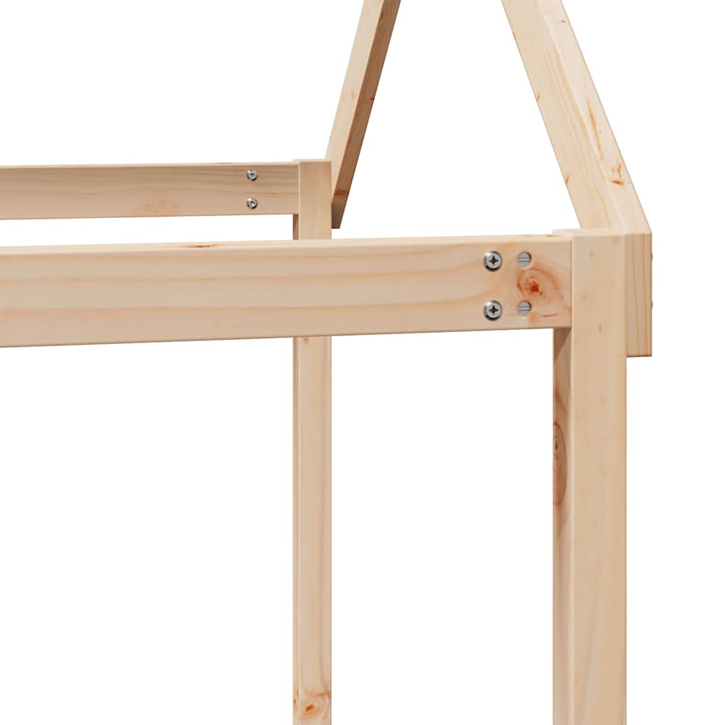 Pat supraetajat fără saltea, 90x190 cm, lemn masiv de pin