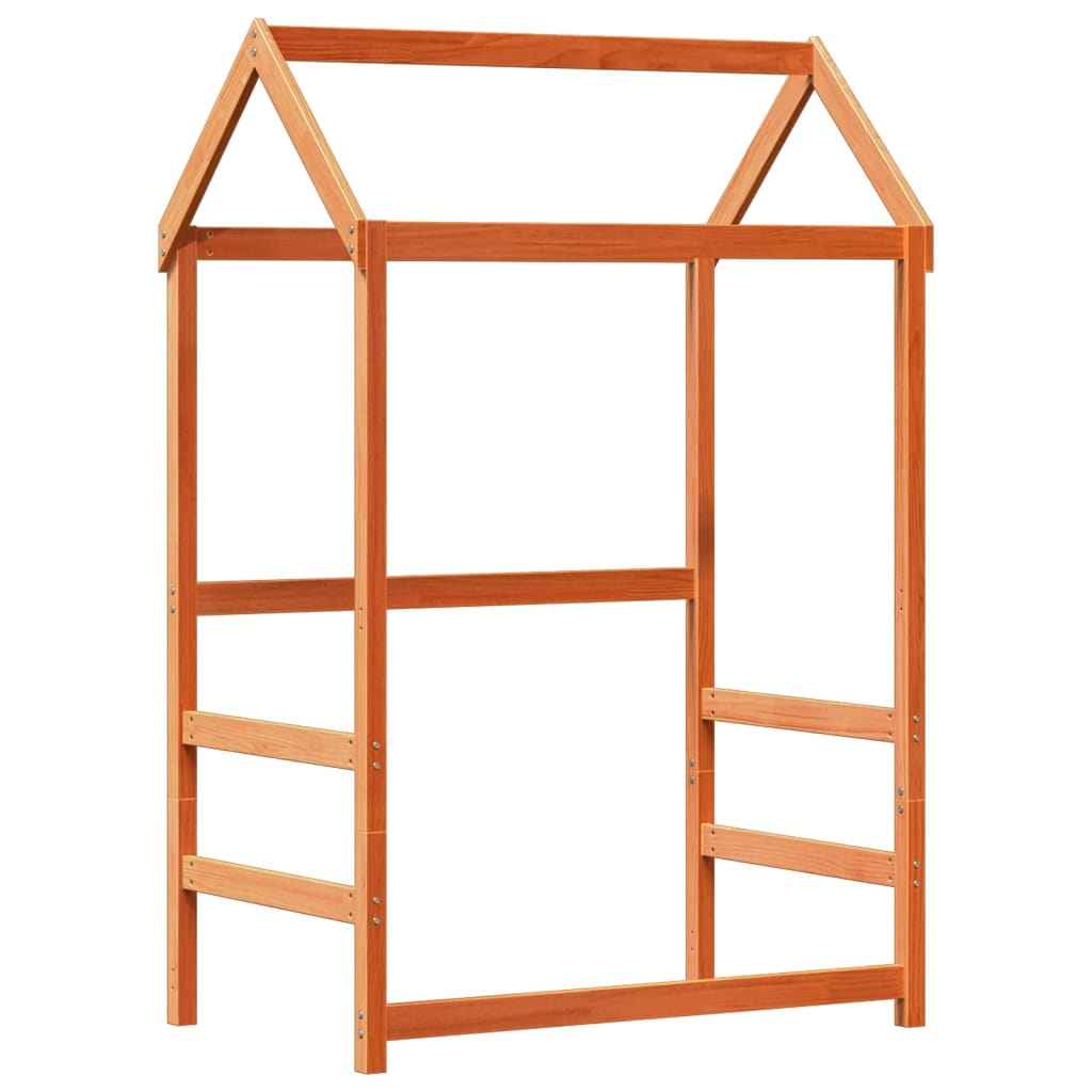 Set pat bancă cu acoperiș maro ceruit 90x190 cm lemn masiv pin