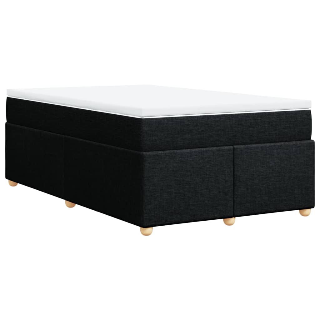 Pat box spring cu saltea, negru, 120x190 cm, catifea