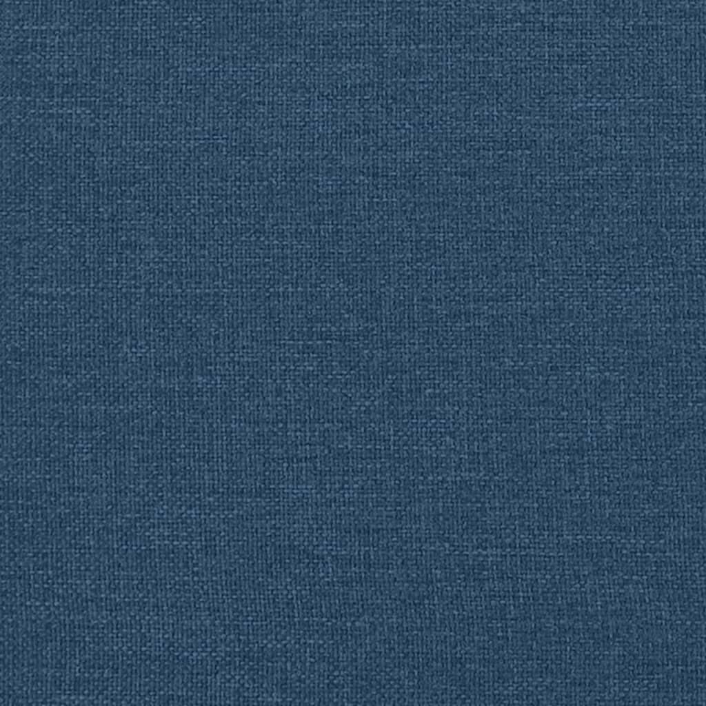 Pat continental cu saltea, albastru, 140x200cm, material textil