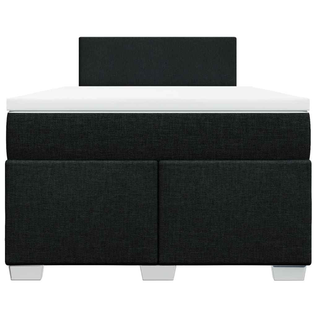 Pat box spring cu saltea, negru, 120x190 cm, catifea
