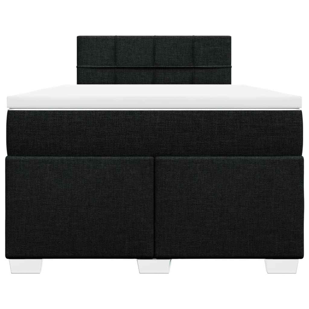 Pat box spring cu saltea, negru, 120x190 cm, catifea