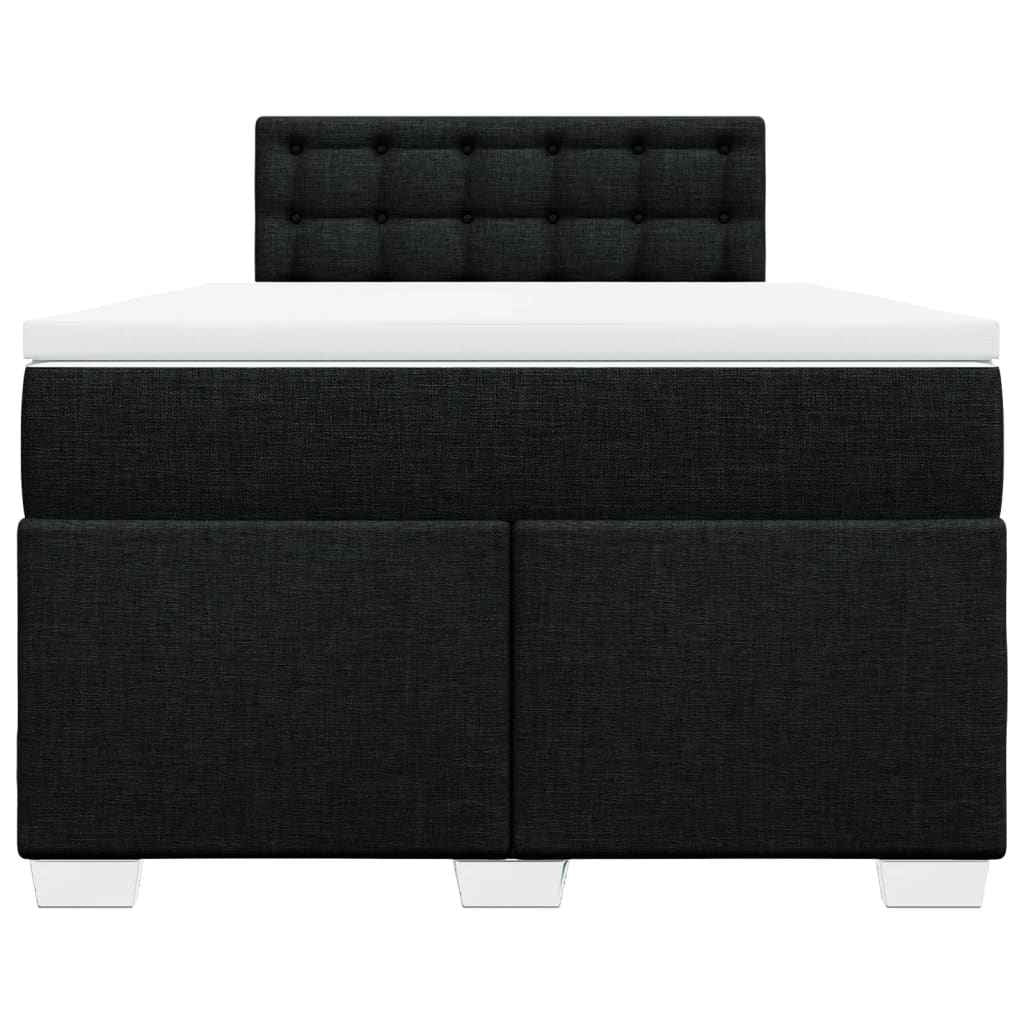 Pat box spring cu saltea, negru, 120x190 cm, catifea