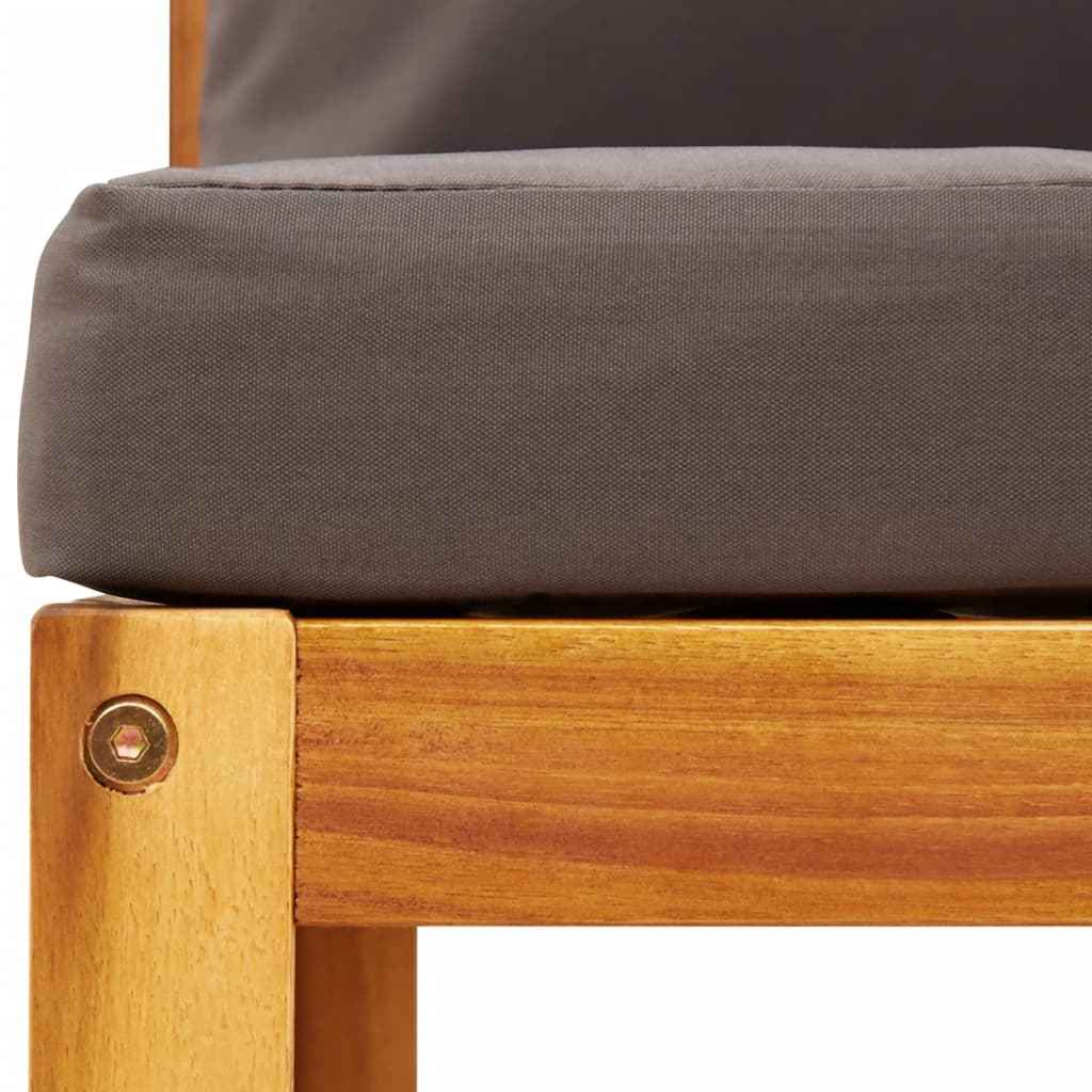 Set canapele de grădină 3 piese cu perne din lemn de salcâm și ratan