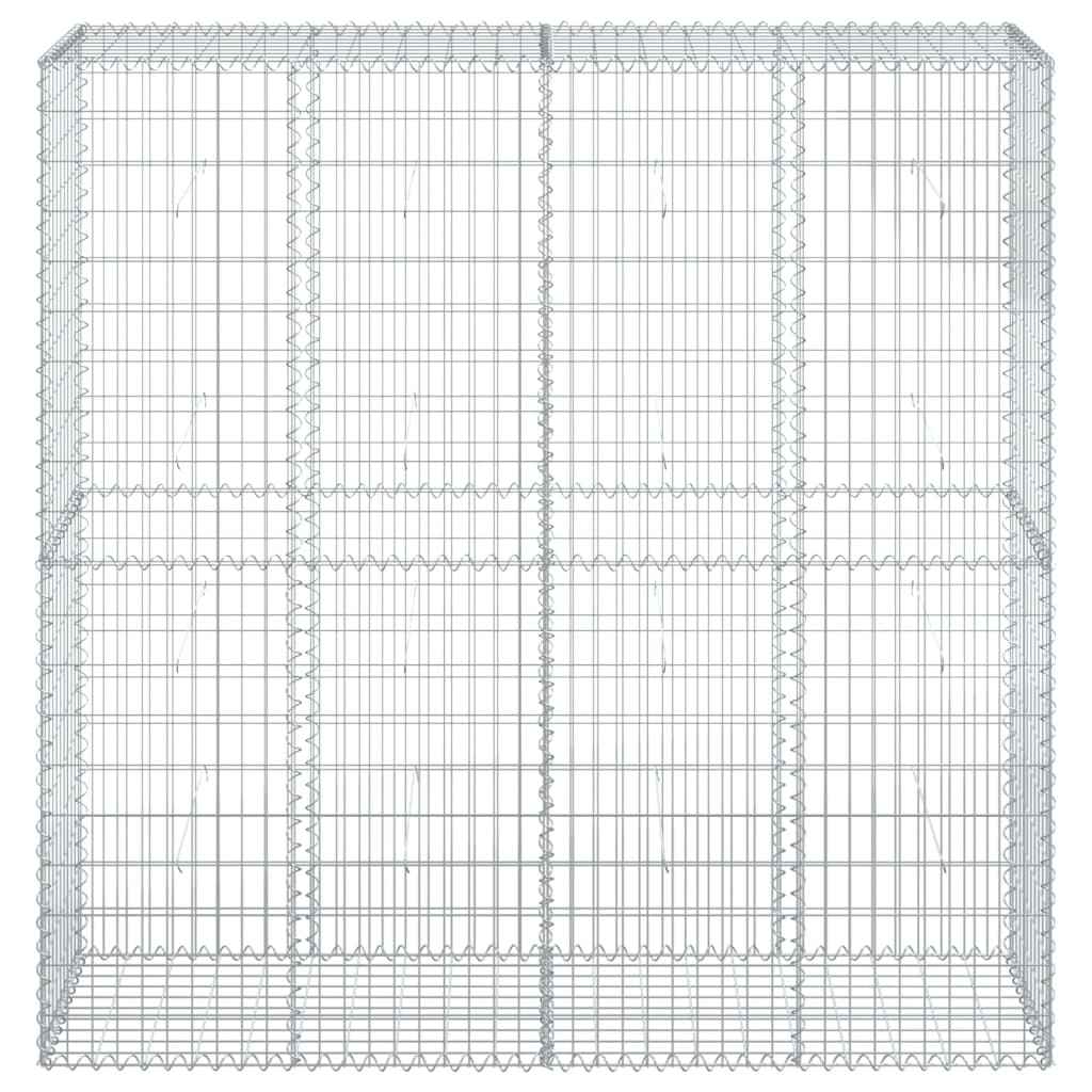 Coș gabion cu capac, 200x50x200 cm, fier galvanizat
