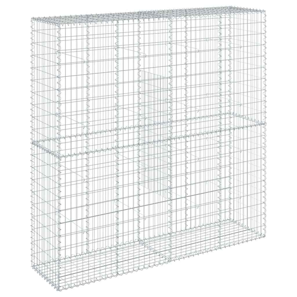 Coș gabion cu capac, 200x50x200 cm, fier galvanizat