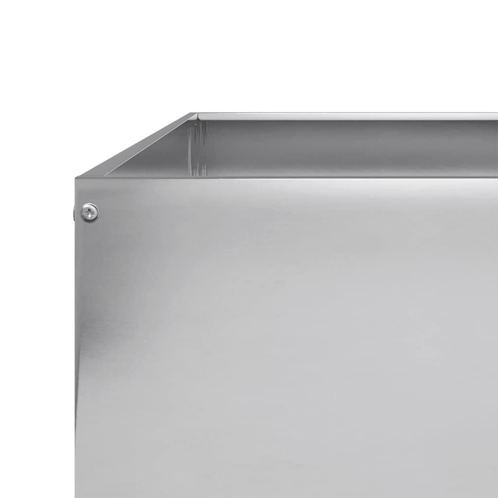 Strat înălțat de grădină, 100x100x25 cm, oțel galvanizat