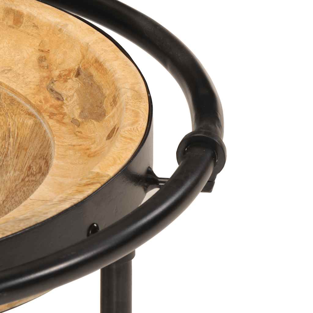 Set masă laterală 2 piese din lemn masiv de mango