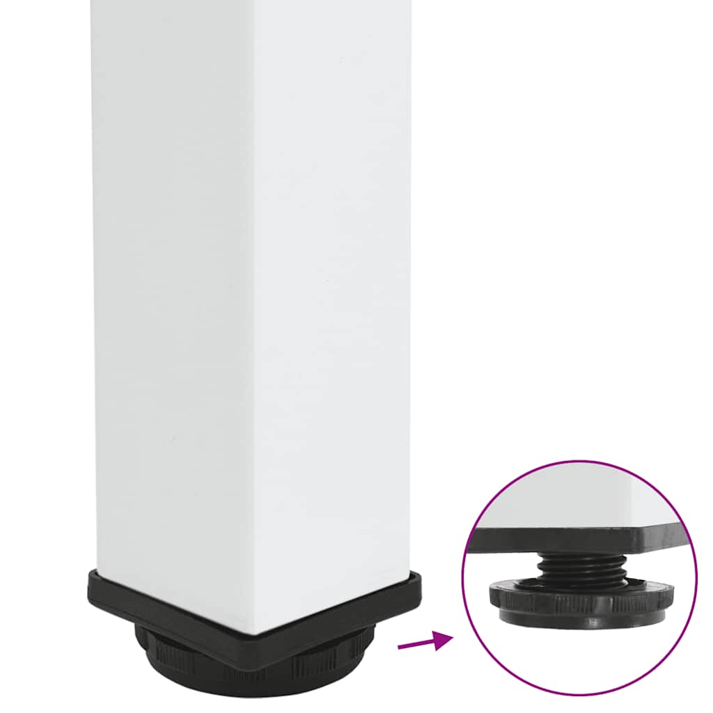 Picioare pentru măsuță de cafea, 4 buc., alb, 42-44 cm, oțel