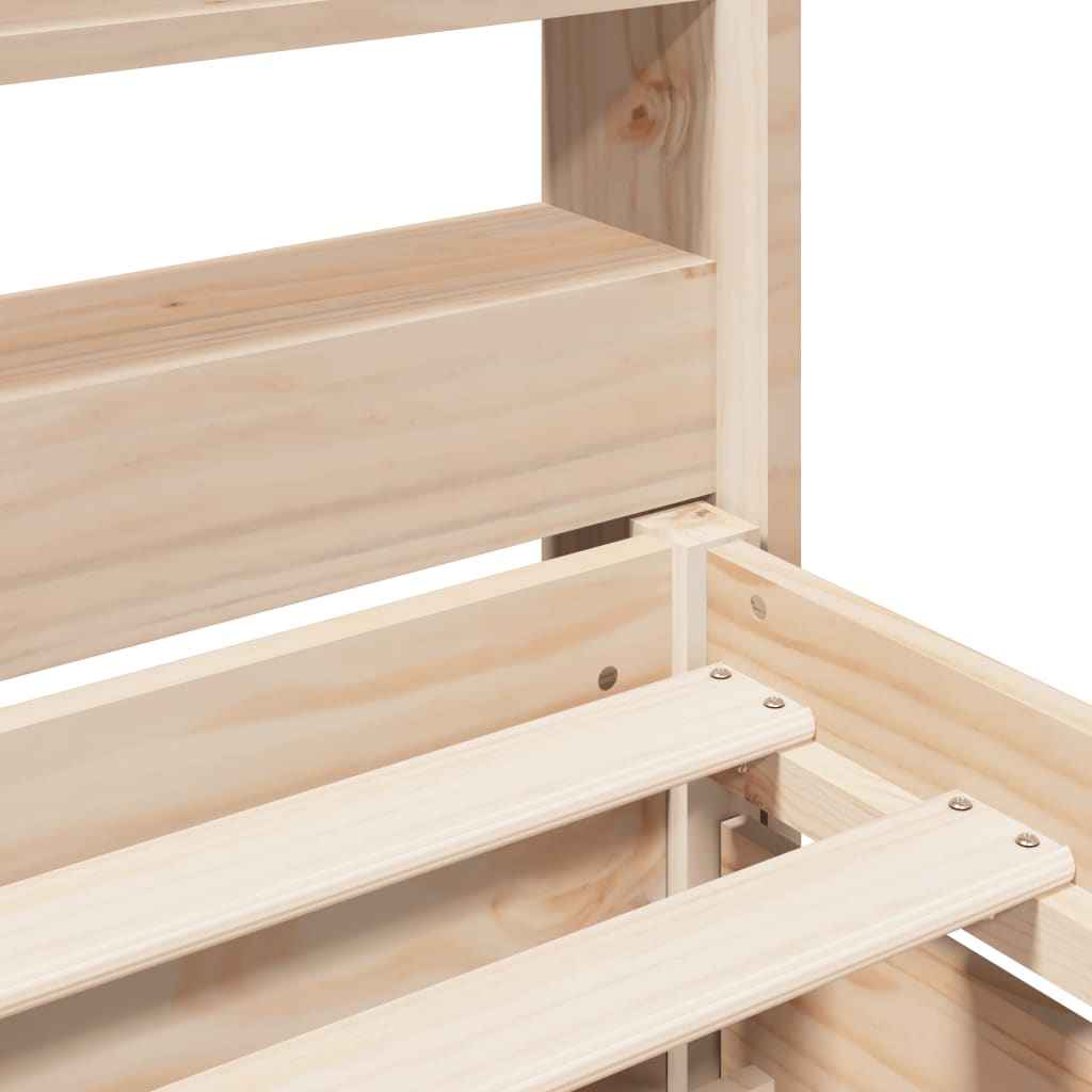 Cadru de pat fără saltea, 160x200 cm, lemn masiv pin