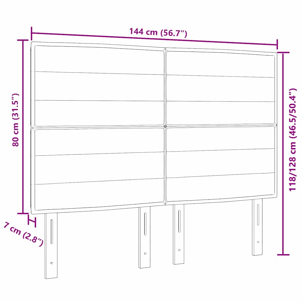 Tăblie LED cu lumini cu bandă LED Maro închis 144 cm Poliester