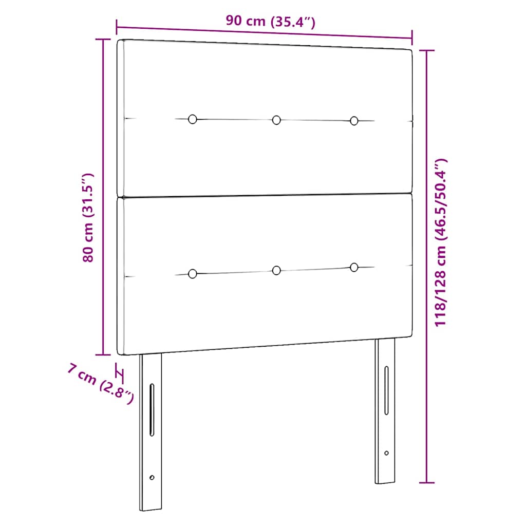 Tăblie LED cu lumini cu bandă LED Maro închis 90 cm Poliester