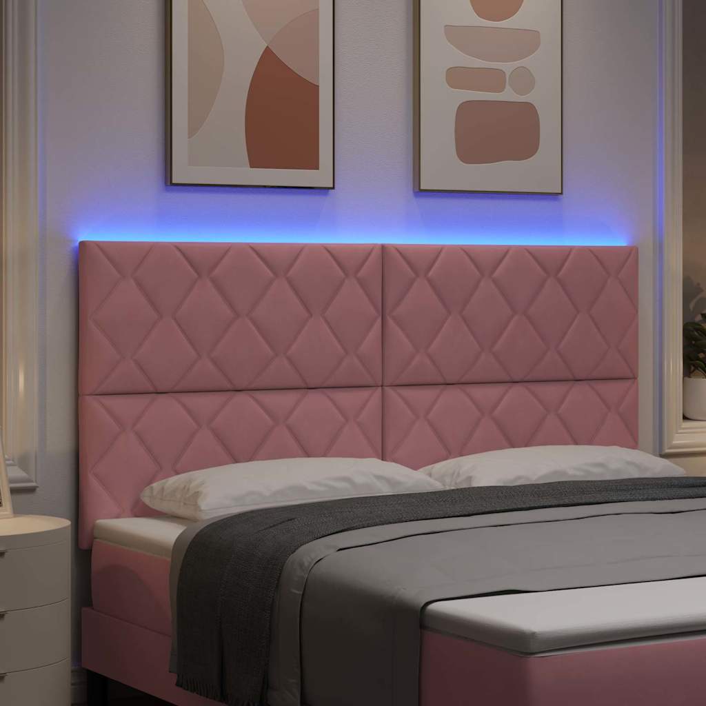 Tăblie LED Roz 180 cm Piele artificială