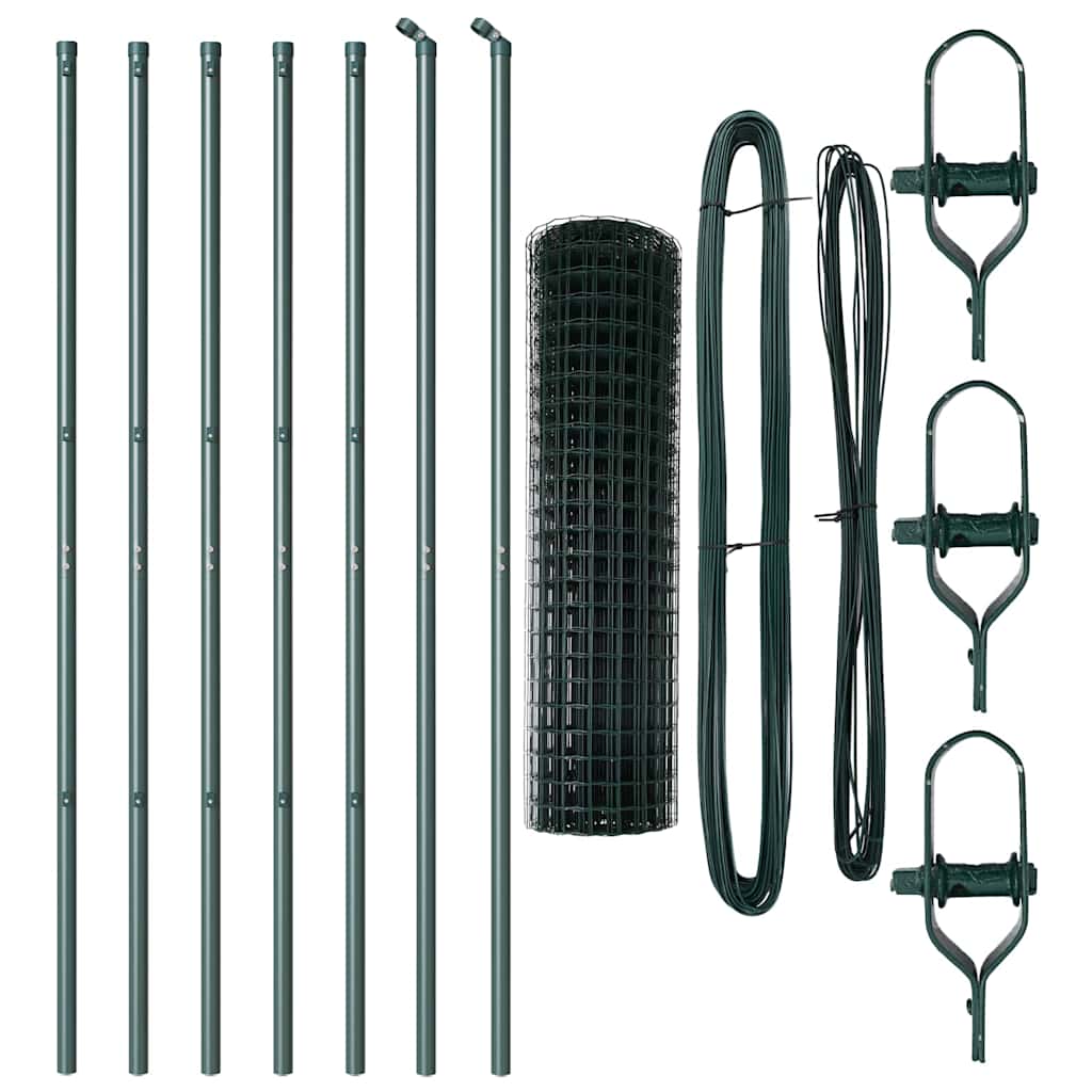 Gard cu Stâlp Verde 1,2 x 10 m Oțel