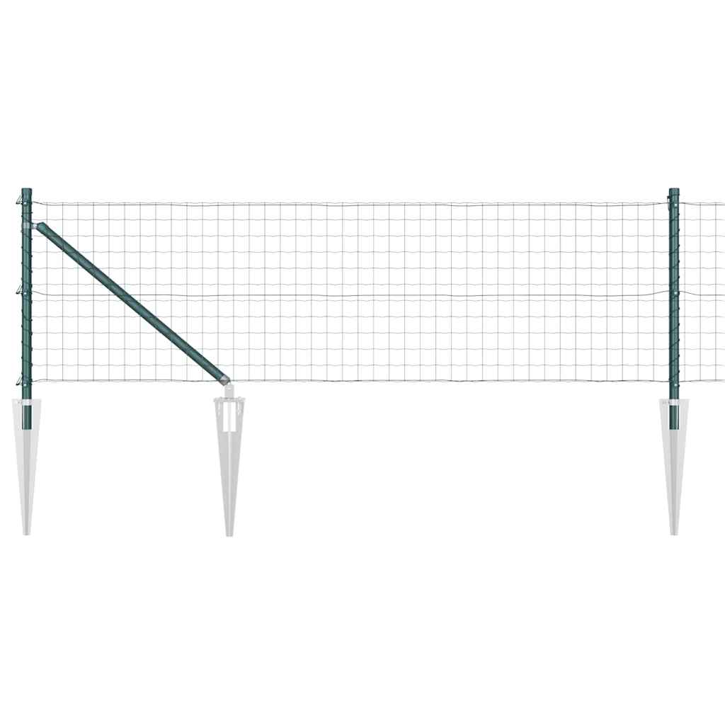 Gard cu Stâlp Verde 0,4 x 10 m Oțel și PVC