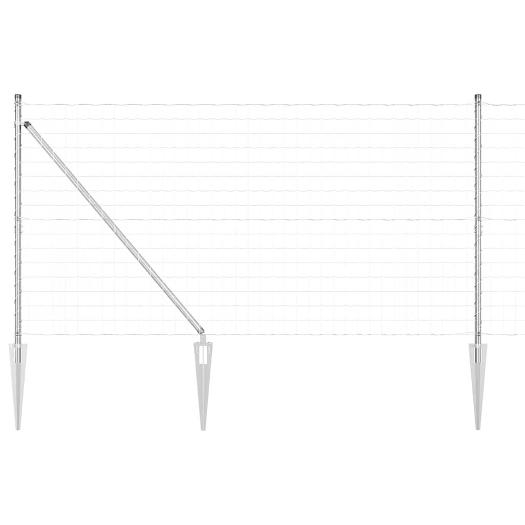 Gard cu Stâlp Argintiu 1,4 x 10 m Oțel