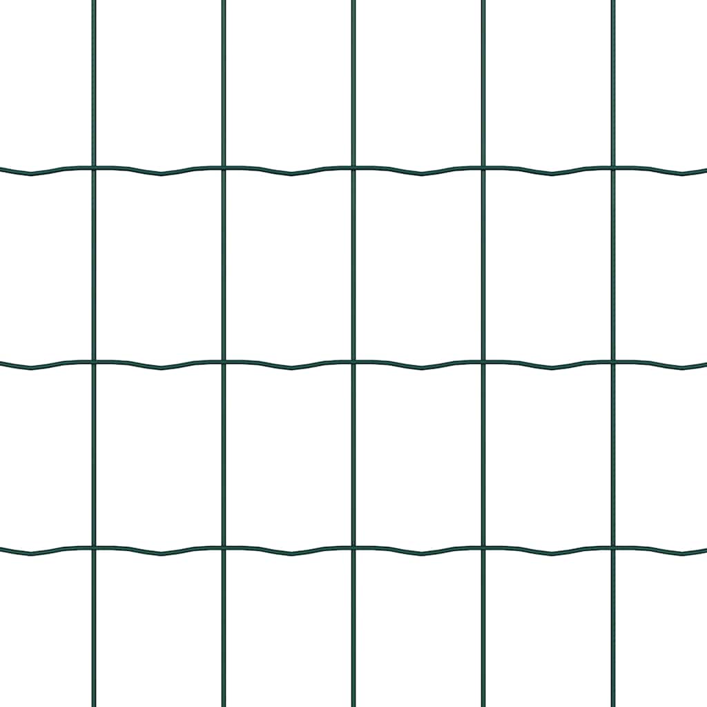 Gard cu Stâlp Verde 1,6 x 10 m Oțel și PVC