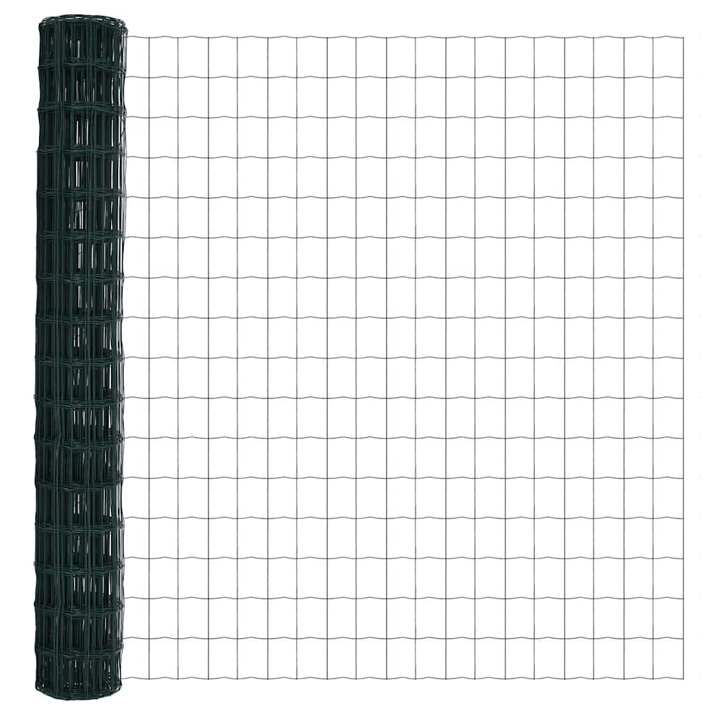 Îngrădire cu stâlpi Verde 1.6 x 10 m Oțel