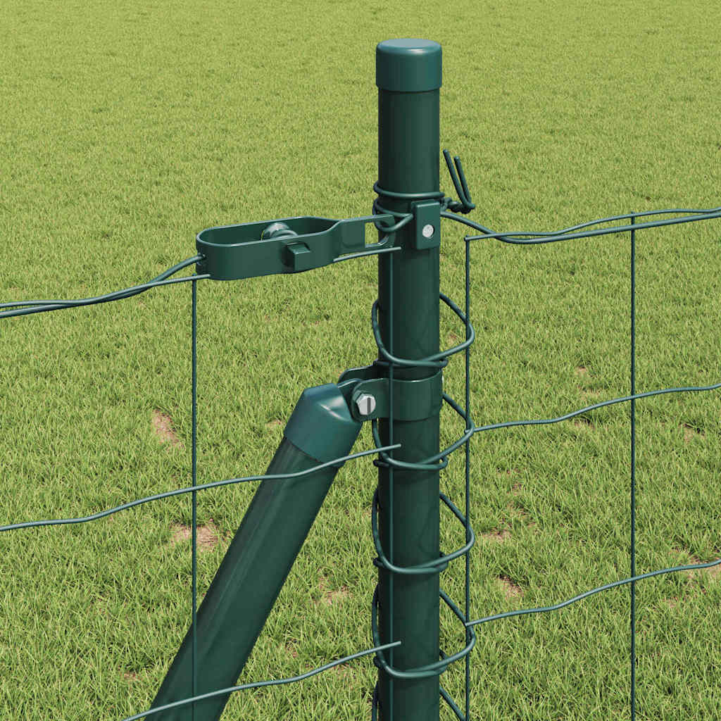 Îngrădire cu stâlpi Verde 1 x 10 m Oțel