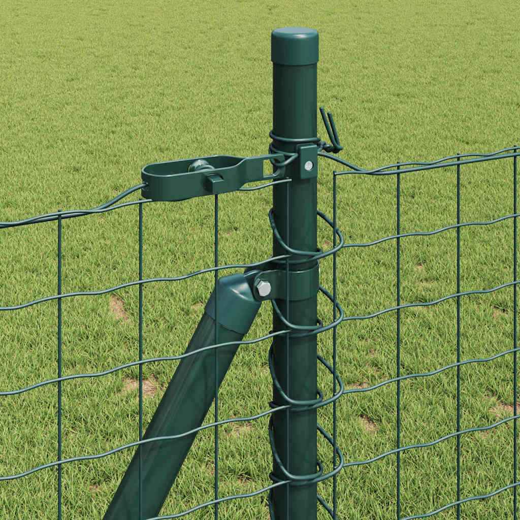Gard cu Stâlp Verde 0,8 x 25 m Oțel și PVC