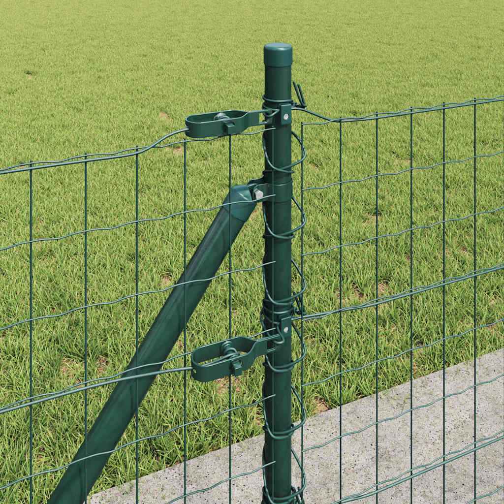 Gard cu Stâlp Verde 0,6 x 25 m Oțel și PVC