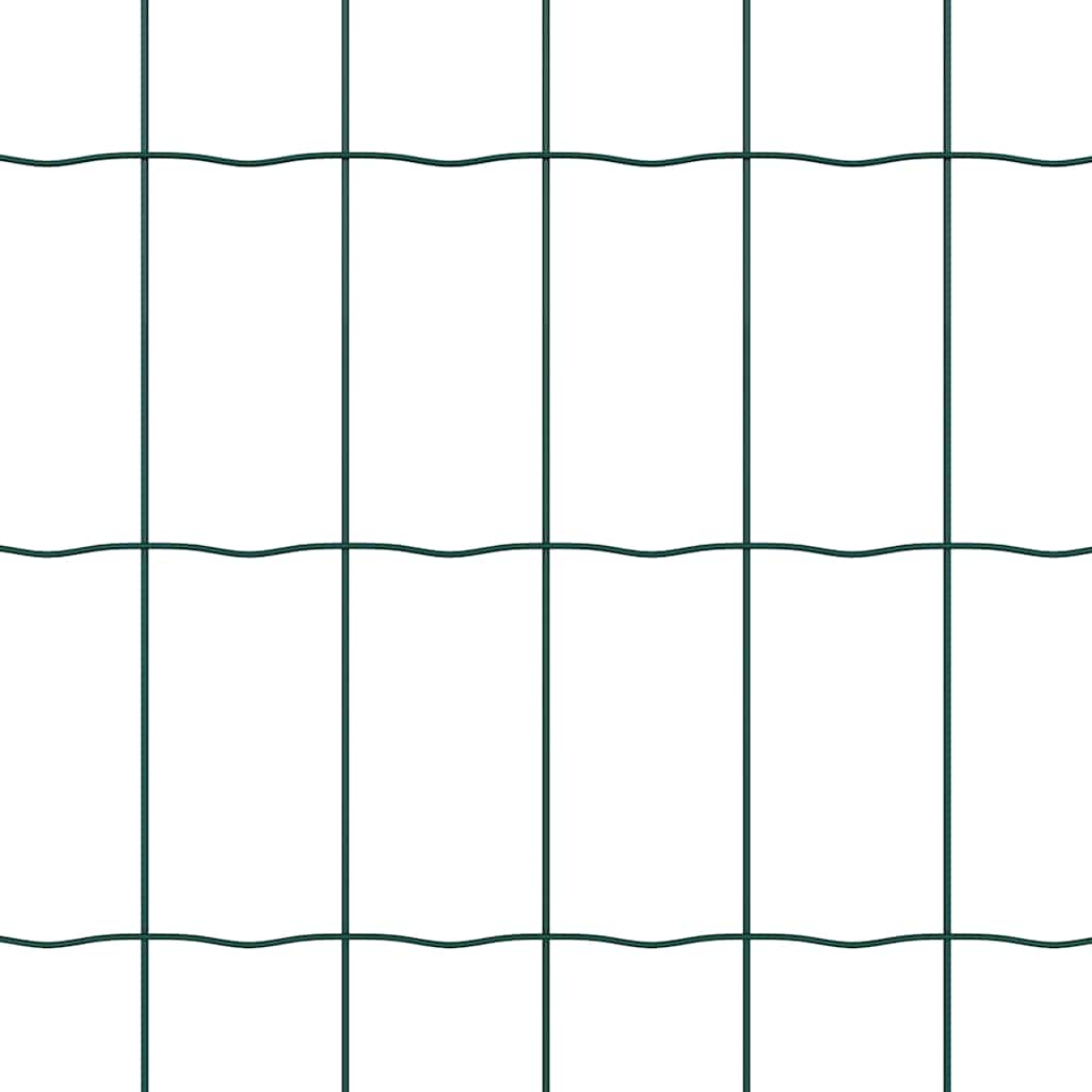 Gard cu Stâlp Verde 0,8 x 25 m Oțel și PVC