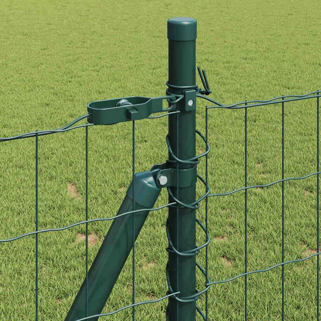 Gard cu Stâlp Verde 0,8 x 25 m Oțel și PVC