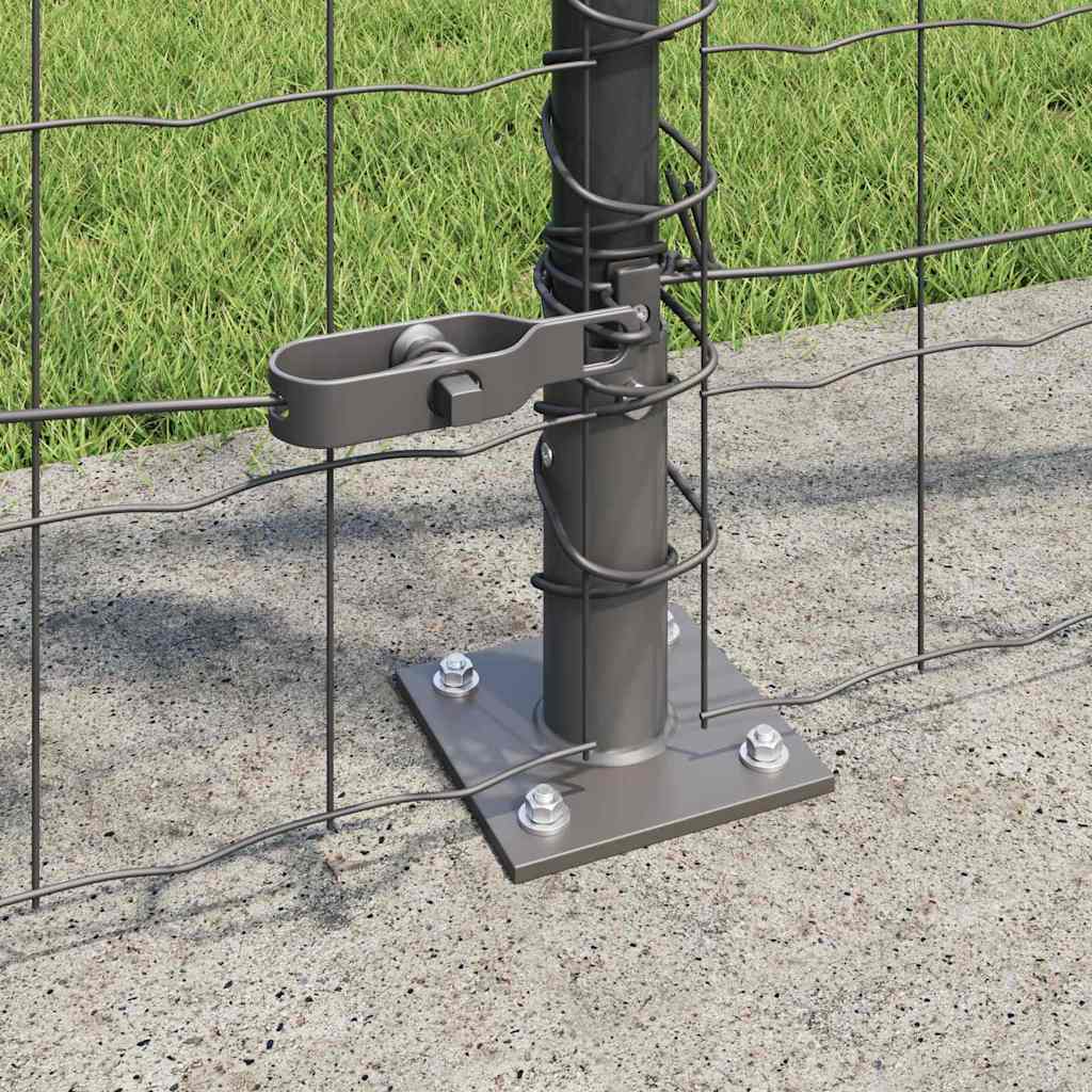 Gard cu Stâlp Gri 1 x 25 m Oțel și PVC