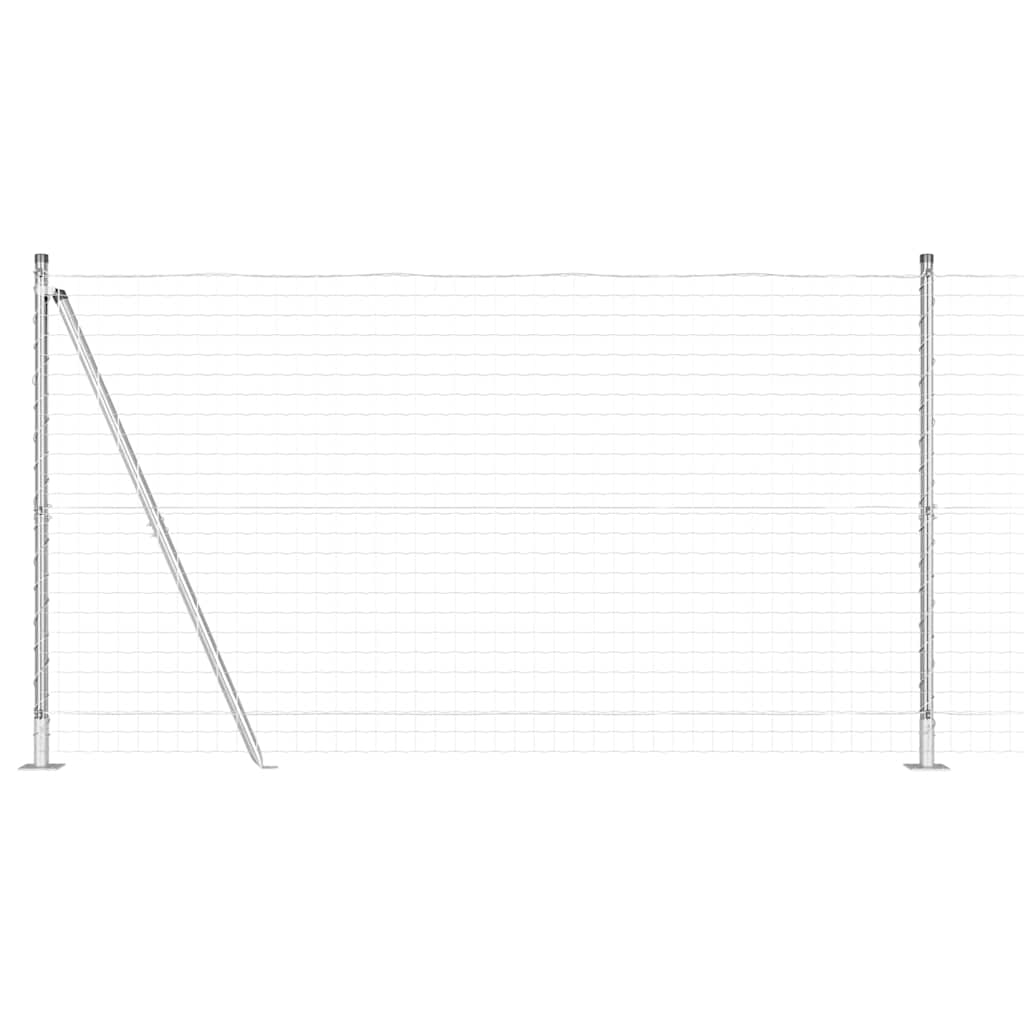 Gard cu Stâlp Argintiu 1,2 x 10 m Oțel