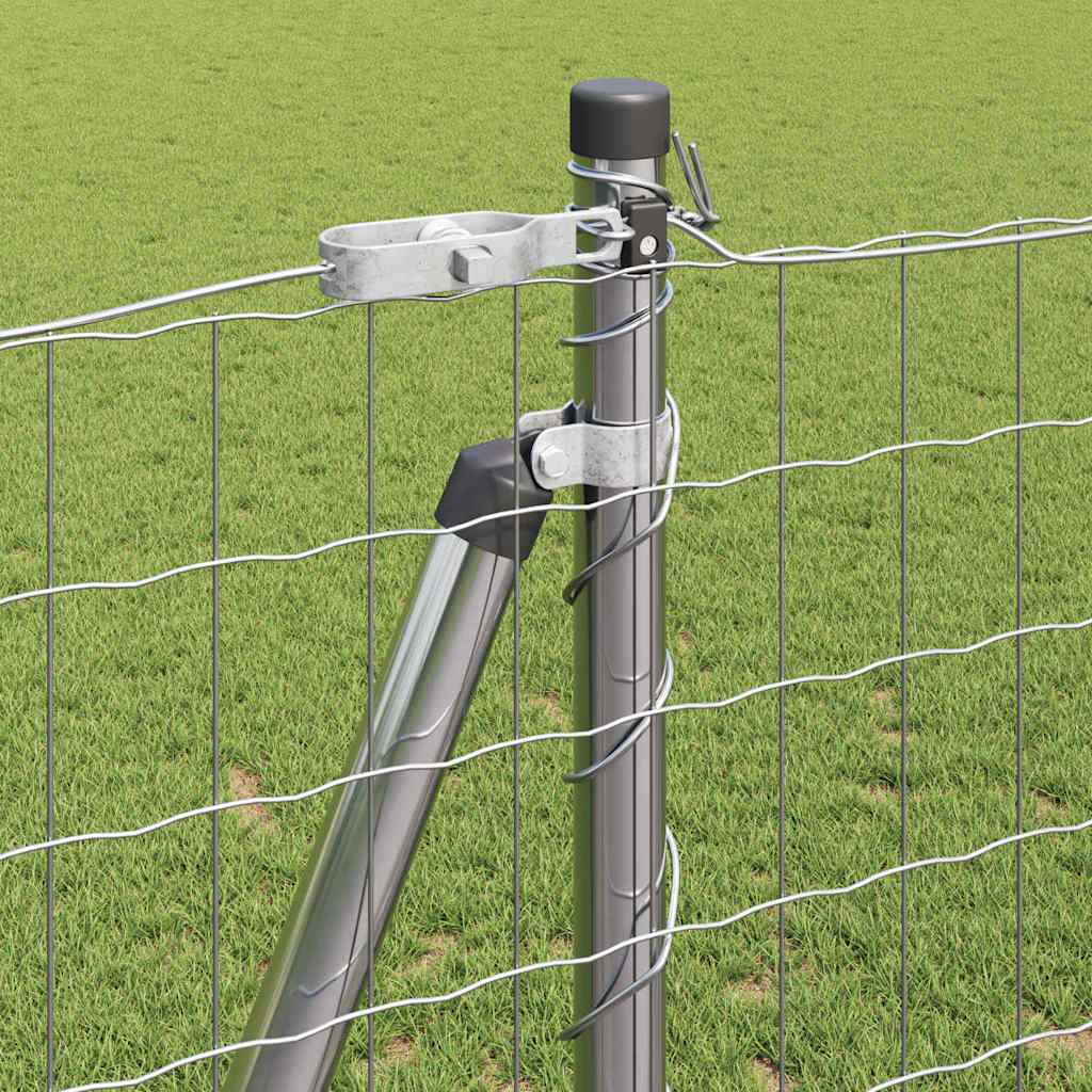 Gard cu Stâlp Argintiu 1,2 x 10 m Oțel