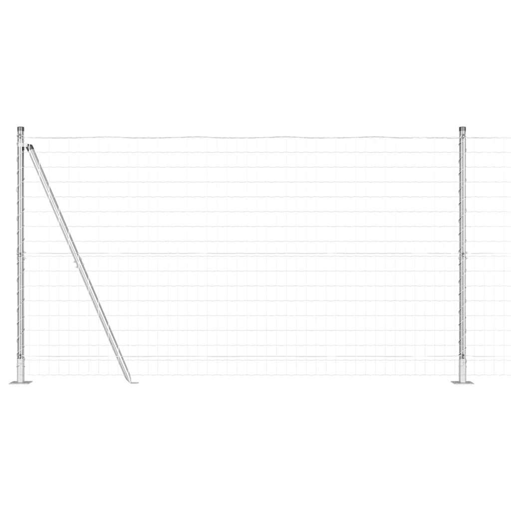 Gard cu Stâlp Argintiu 1,2 x 10 m Oțel