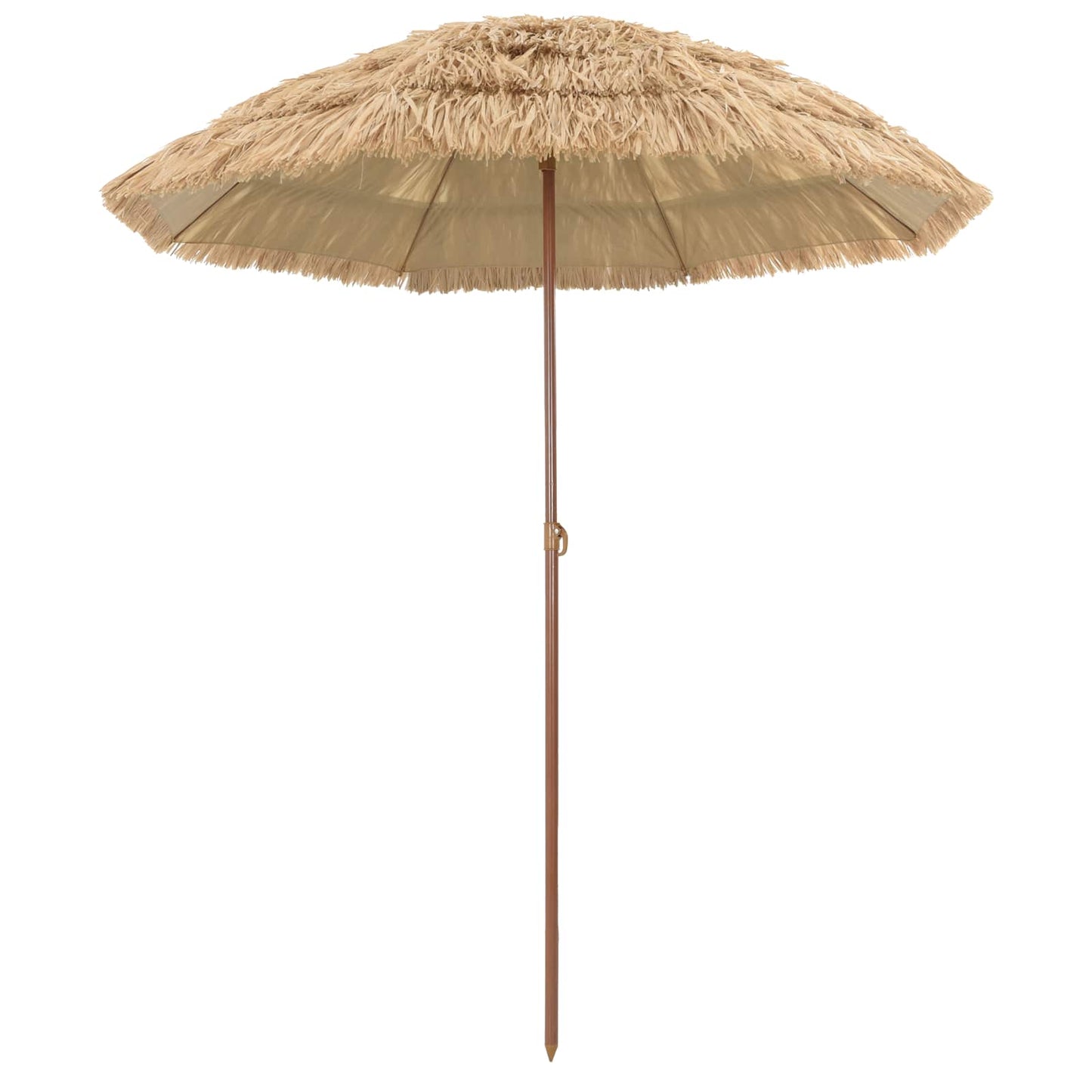 Parasol de Plajă natural 255 x 255 x 255 cm Poliester și oțel