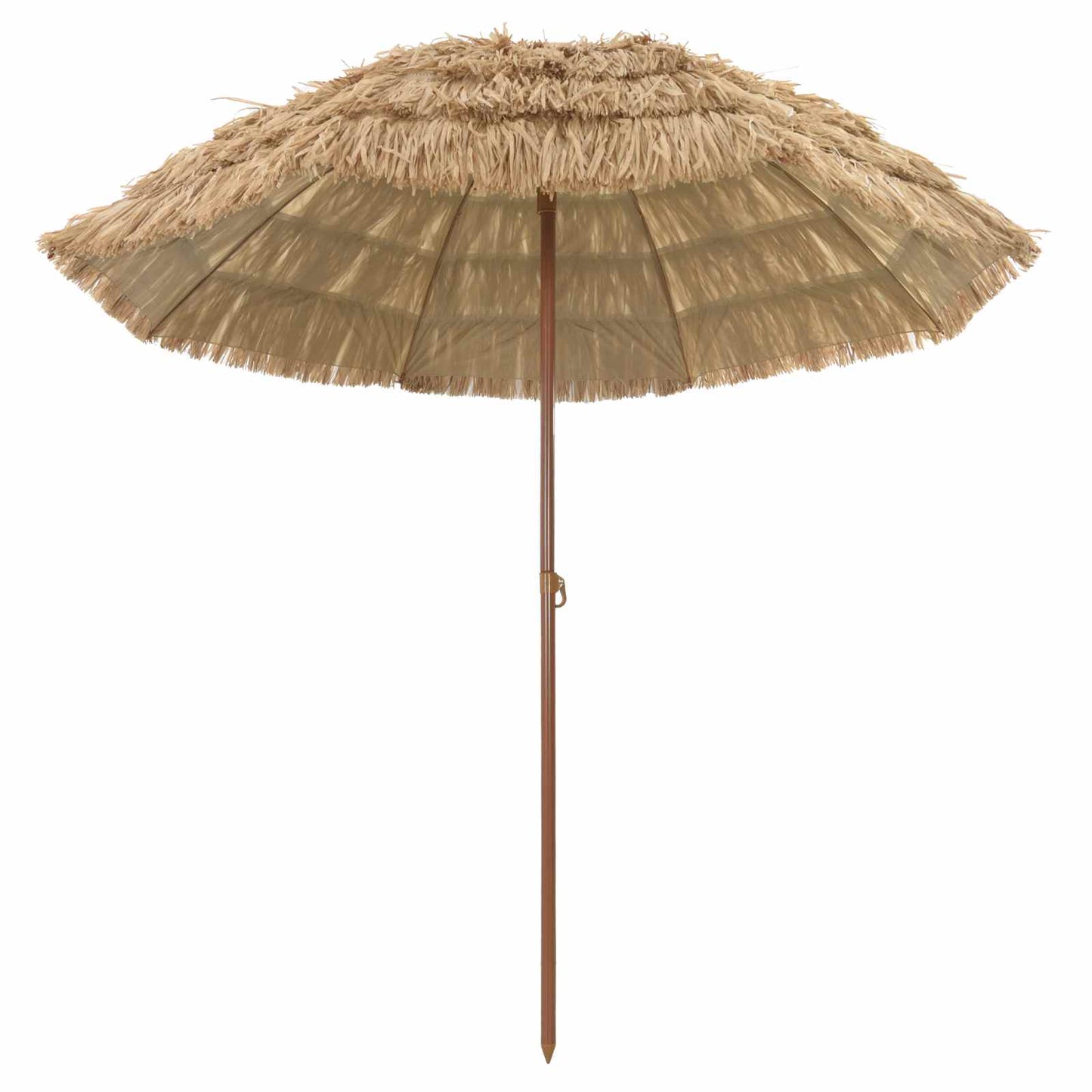 Parasol de Plajă natural 255 x 255 x 255 cm Poliester și oțel